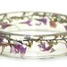 Pink Flower Bracelet- Flower Jewelry- Flower Bracelet Pink Flowers- Purple Bracelet-Pink Jewelry- -Resin Jewelry- Real Dried Flowers