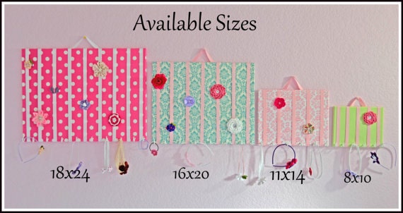 LARGE Brown Pink Hair Bow Holder Accessory Wall Organizer Headband Holder