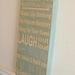 Beach House family rules subway style art wood sign - personalized - beach house blue - distressed primitive looking sign