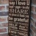 Family Rules painted Subway Art, Dream Big, Typography Word sign, handcrafted, mother's day, housewarming gift