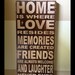 Home is where love resides - large handcrafted all wood sign - distressed vintage looking - family
