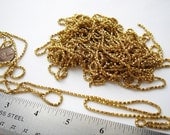 10 39 inch pieces of Vintage Diamond faceted gold tone chain HC008