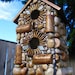 Outdoor Wine Cork Birdhouse with gold accents