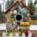 Wine Cork Birdhouse Mosaic Garden Art
