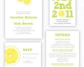 Printable Lemon Lime Wedding Invitation Template