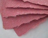 Handmade Paper Recycled Papermaking Brick Red