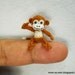 Micro Miniature Monkey - Thread Art Crochet Miniature Dollhouse Animals - Made to Order