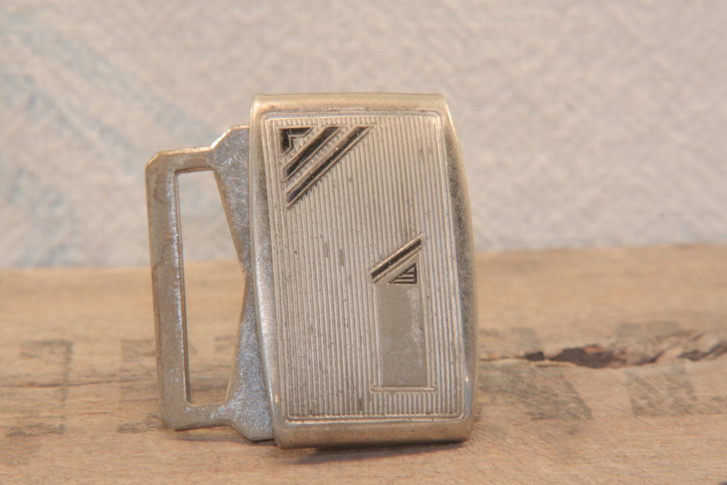 Art Deco - Mid Century - 1920s - Silver Plated - vintage belt buckle