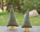 dark green stuffed trees