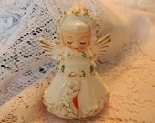 Vintage Holt Howard Porcelain Angel Candle Holder, Christmas