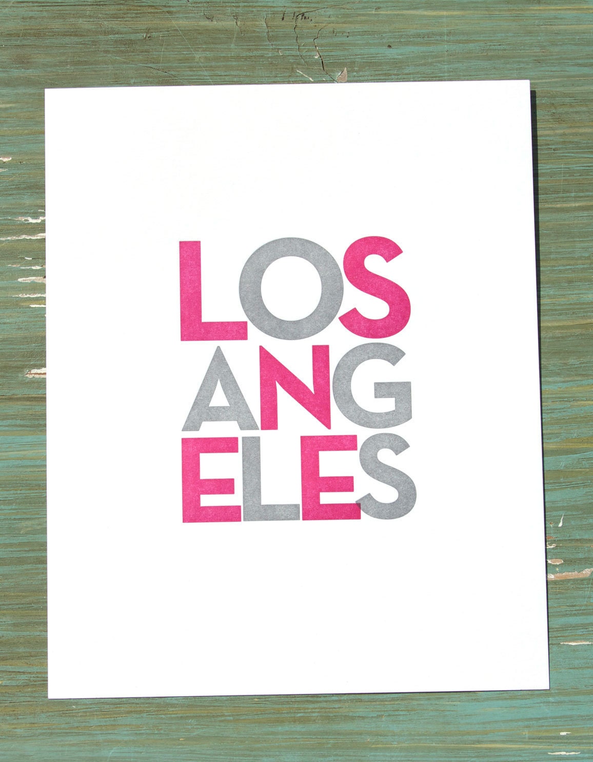 LA Print Pink & Grey