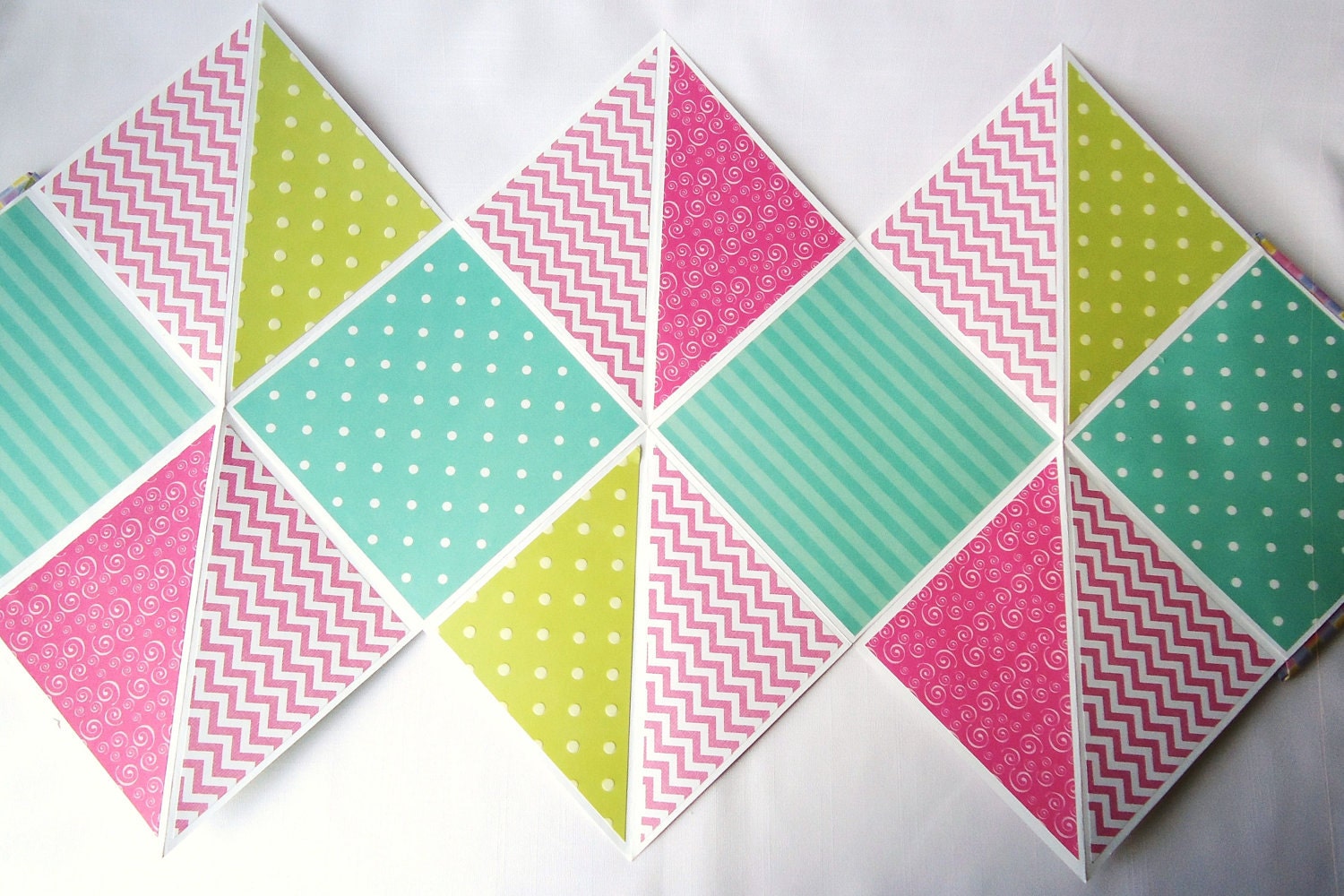 Scrapbook Accordion Photo Album Wall Hanging Bright Colors