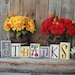 Reversible - Believe& Give Thanks wood Block Letters - Vinyl Lettering