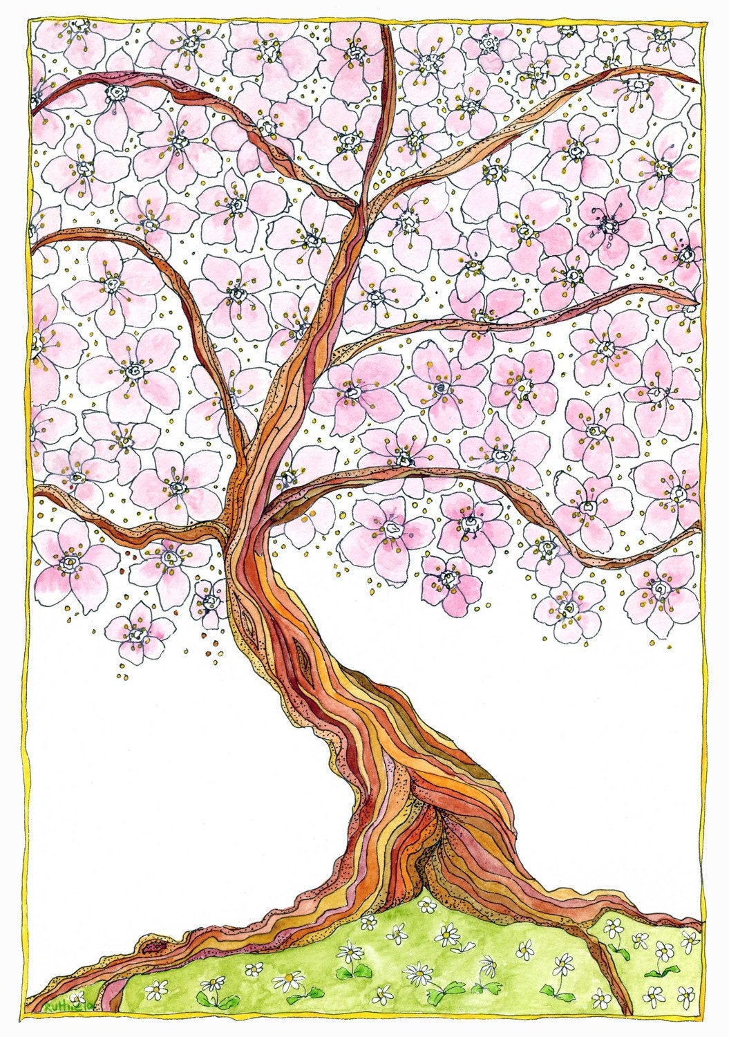 blossom tree in Spring A4 print