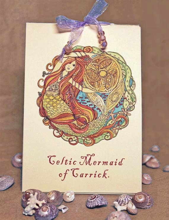 Mermaid of Carrick print with folklore booklet, 11.7x11.7in / 297x 297mm