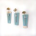 SKY: modern flower vase wood wall mount retro teal polka dots