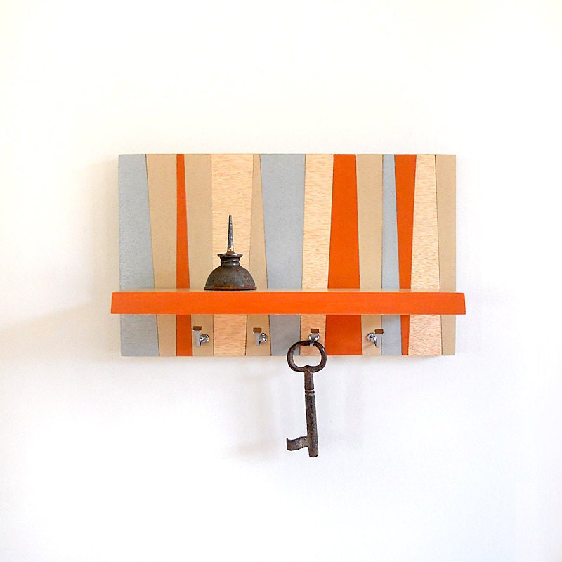 SAIL: decorative wall shelf geometric stripes key rack