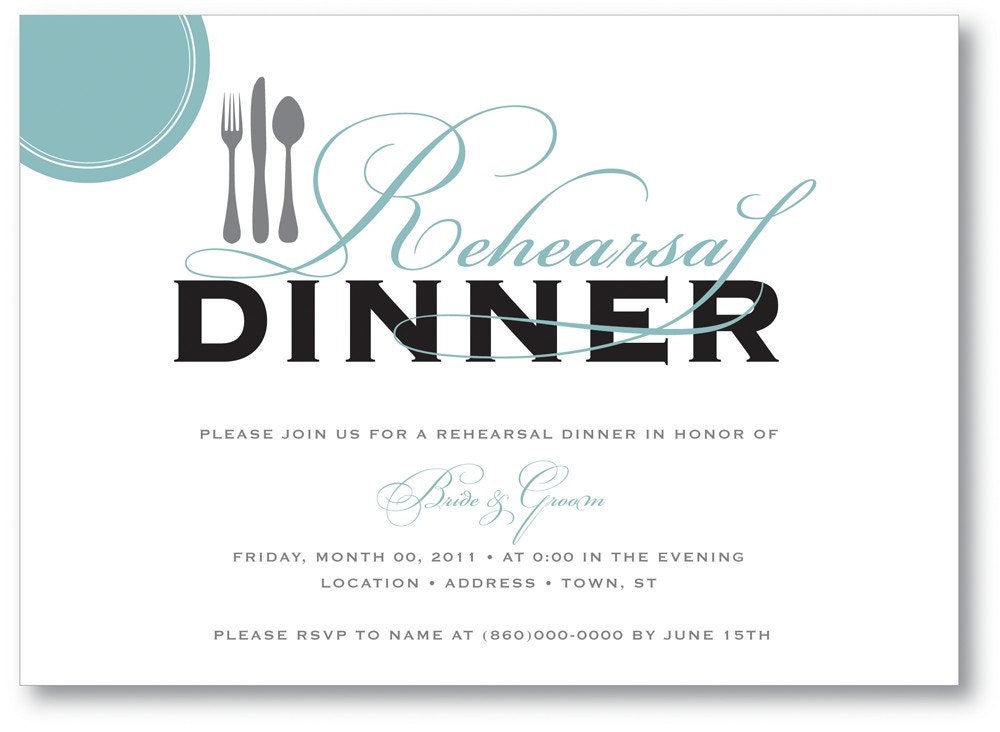 Rehearsal Dinner Invitation - customizable