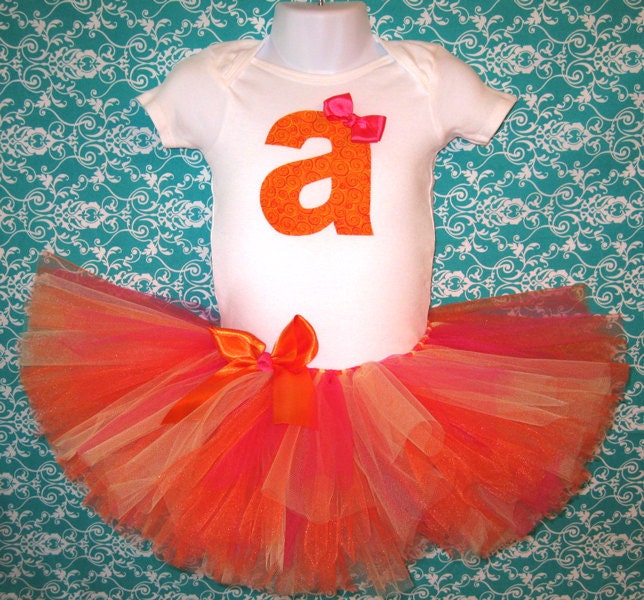 Girls Birthday Initial Tutu and Onesie...You Are My Sunshine Tutu and Headband...Newborn, Baby, Toddler...Photo Prop, Birthday Outfit