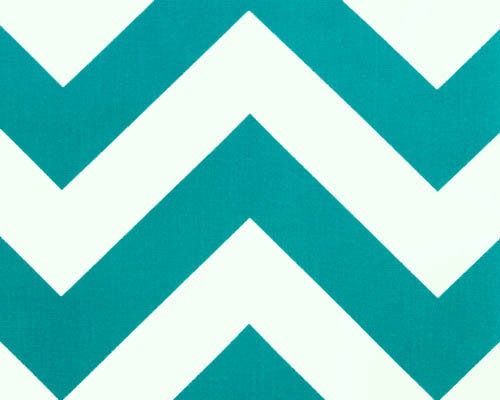 1 Yard Zippy Turquoise, Home Dec Fabric, Premier Prints, Chevron