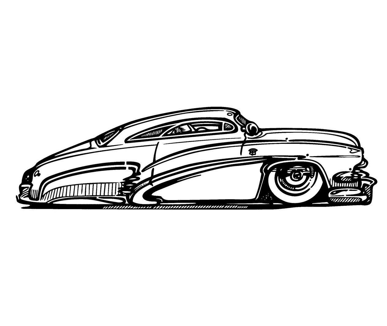 Futuristic retro concept car 3 // FLONZ Clear stamp clingy acrylic