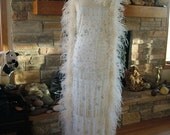 1920s Downton Abbey Boardwalk Empire Vintage Inspired Wedding dress New years Eve gown beaded flapper dress 3 layers