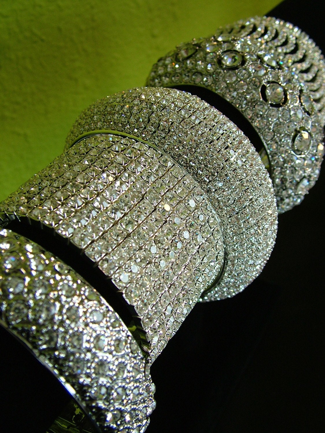 Wedding BLING Rhinestone bangle bracelet jewelry spectacular sparkle
