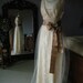 Vintage Inspired Wedding dress with 1950s feel chantilly lace latte tulle original handmade