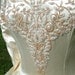 Vintage Ivory slipper satin wedding dress bridal gown heavily beaded in ecru and pearl beads huge train 1940s vintage