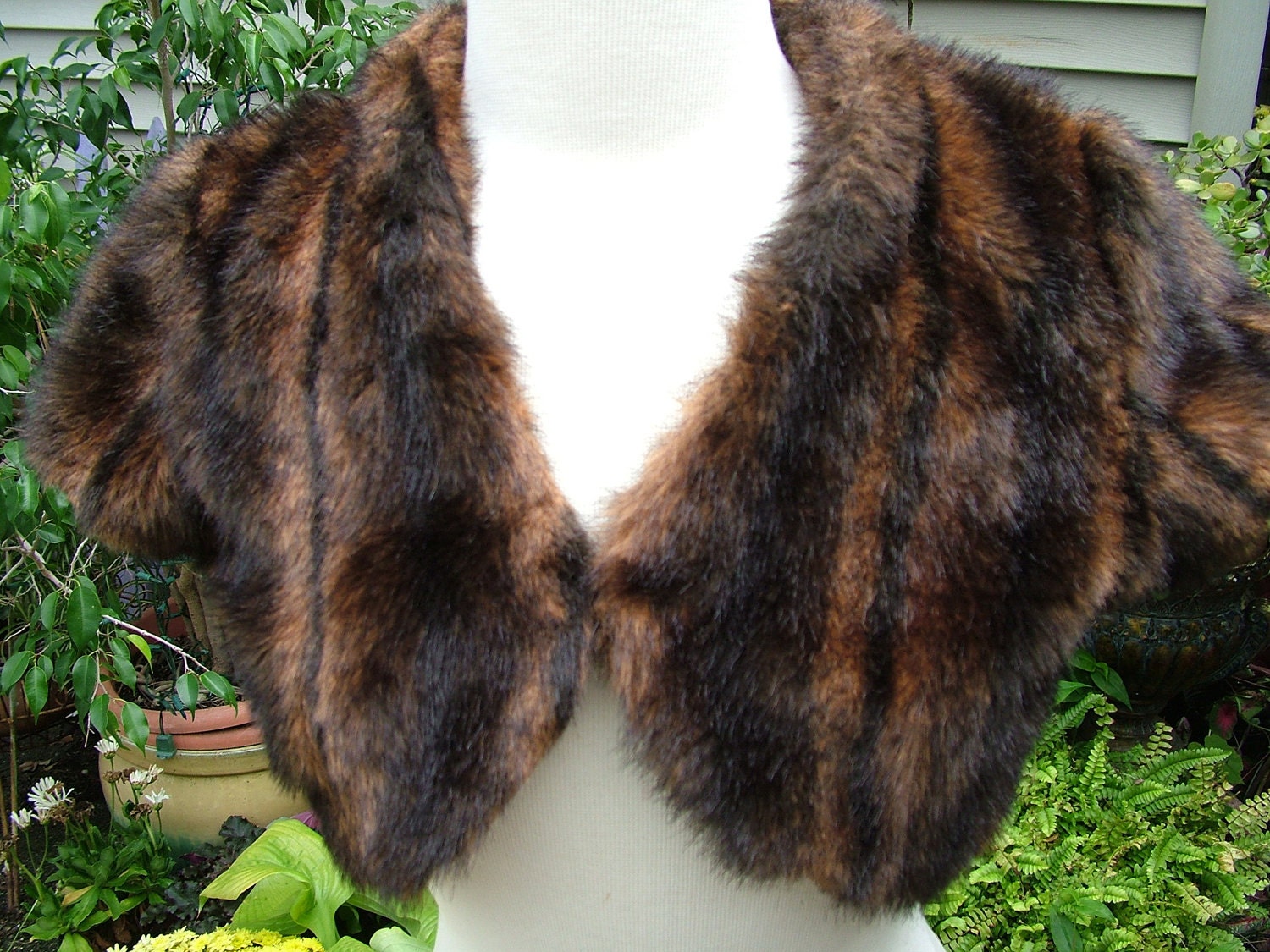 Vintage faux fur bolero perfect for wedding gown dress evening gown