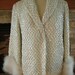 Sassy white sequined jacket with lucious maribou cuffs wedding dress perfect coat RESERVED