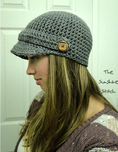 PATTERN pdf crochet adult newsboy cap "Puddle Jumper Newsboy Hat"  Adult