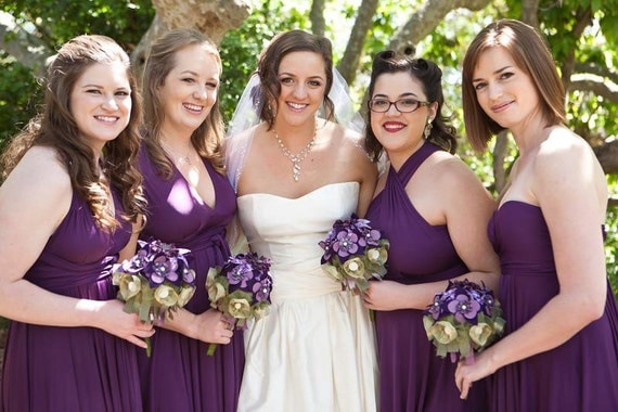 Bridesmaid Dress - Convertible Jersey Infinity Wrap Style