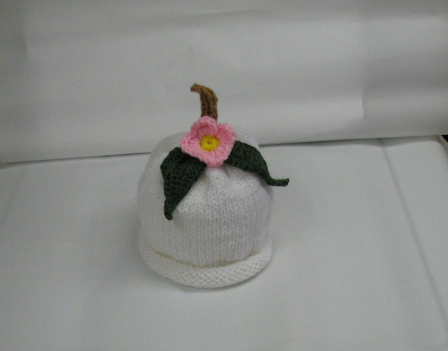 Hand knitted CHERRY BLOSSOM hat