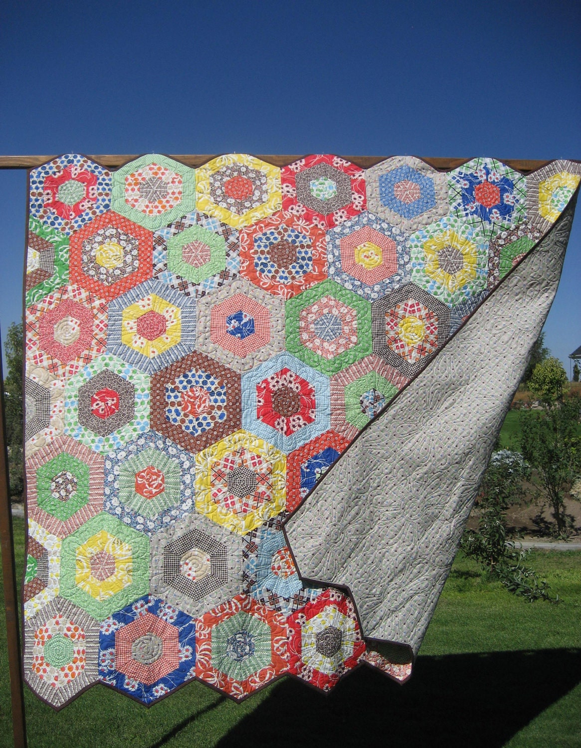 Merry-Go-Round Full or Twin Size Bed Quilt by FuellingDesigns