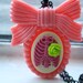 Neon Heart Pink Ribcage and Bow Rockabilly Pinup Girl Style Cameo Necklace