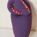 Anatomically correct-ish plush heart - in purple and red cotton