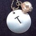 Hand Stamped Jewelry Elegant Initial Necklace- perfect for a new mother- Grandmother- sisters-