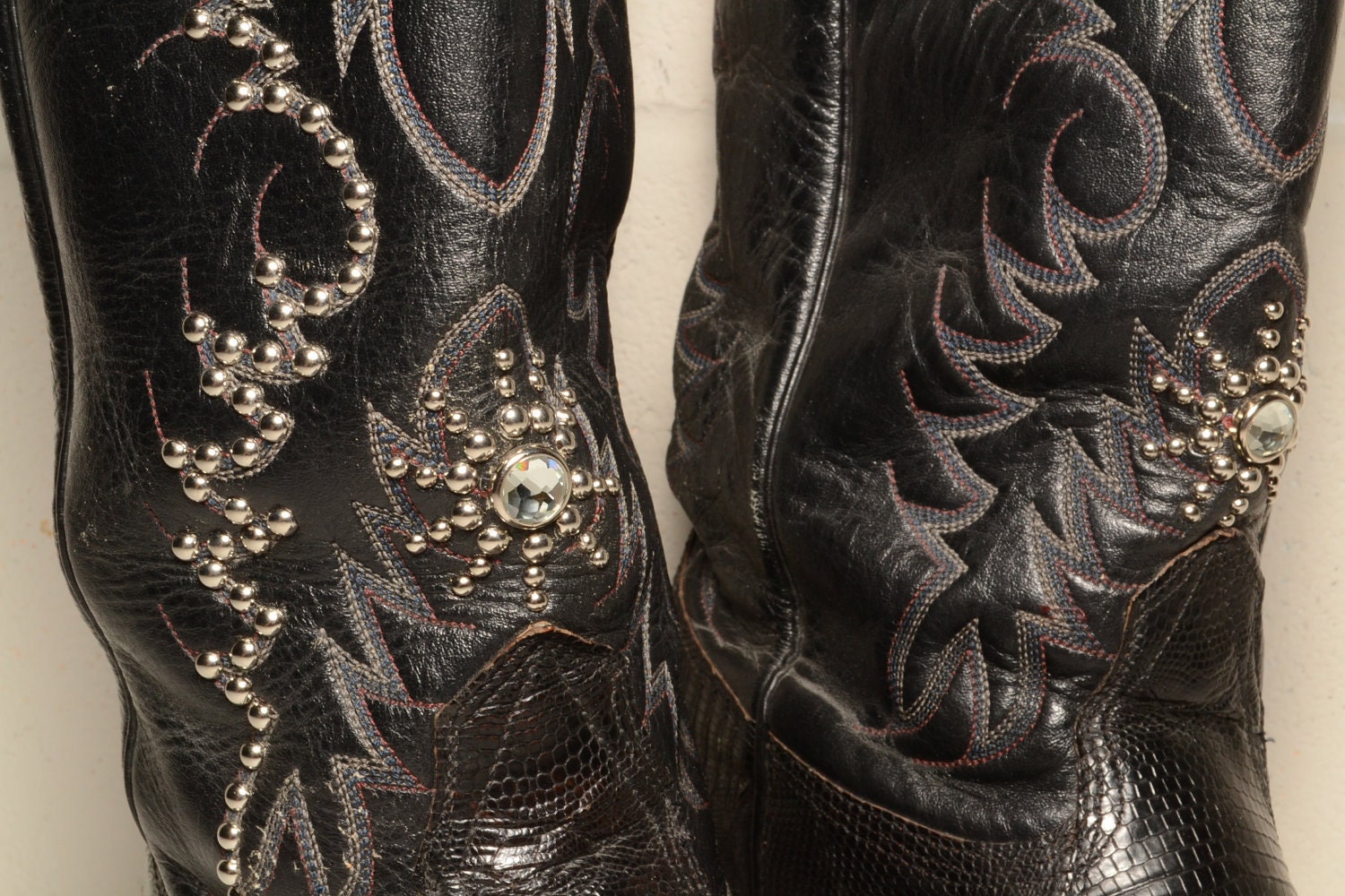 Studded Cowboy Boots Size 11.5 Mens