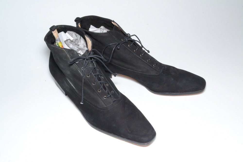 Black suede Christina 10.5