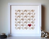 Baby Gift, Personalized 3D Song Hearts - made from a lullaby or children's song of your choice (Unique baby shower gift)