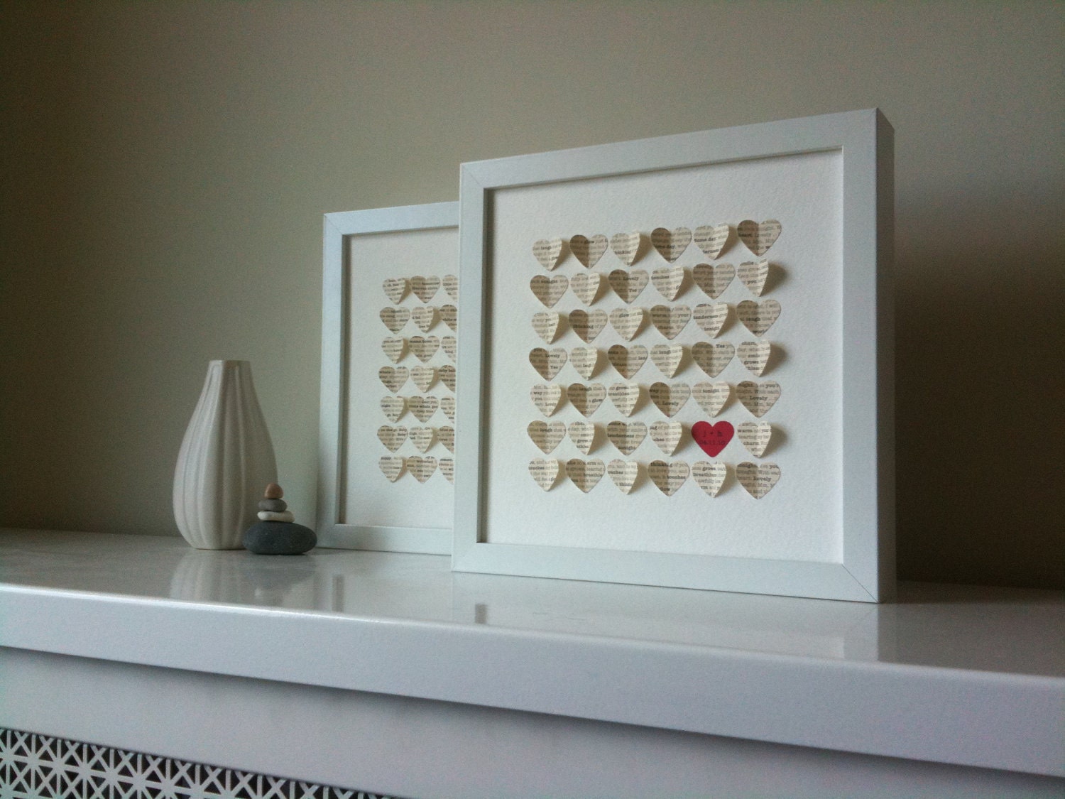 Bridesmaid Gift, Personalized 3D Paper Song Hearts - made from a song of your choice (Unique present for friends and family)