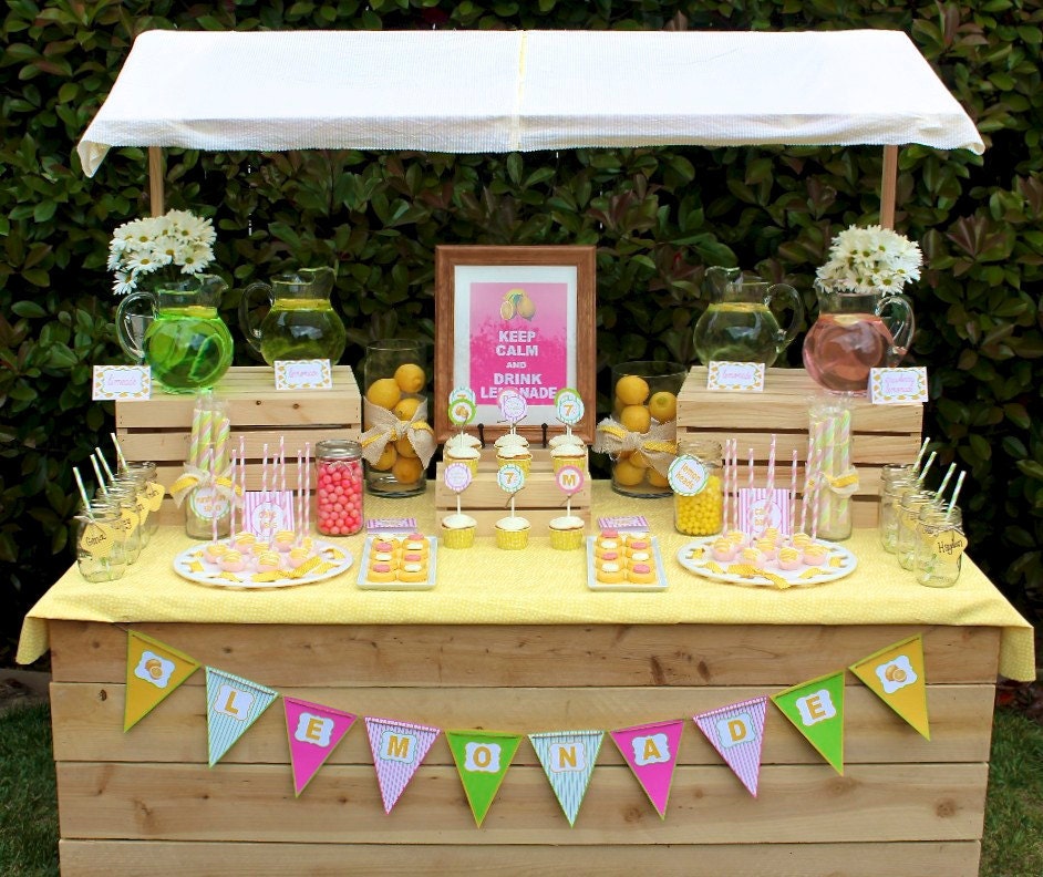printable lemonade stand party package