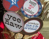 Printable 2" Cowboy Party Circles