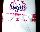 Custom Personalized Monogrammed Pillowcase for sweet little girls, tweens and teens