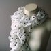 Black / White Polka Dot RUFFLED SCARF
