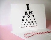 Valentine Card-I am Totally Crazy in Love with You-handmade  I Love You card
