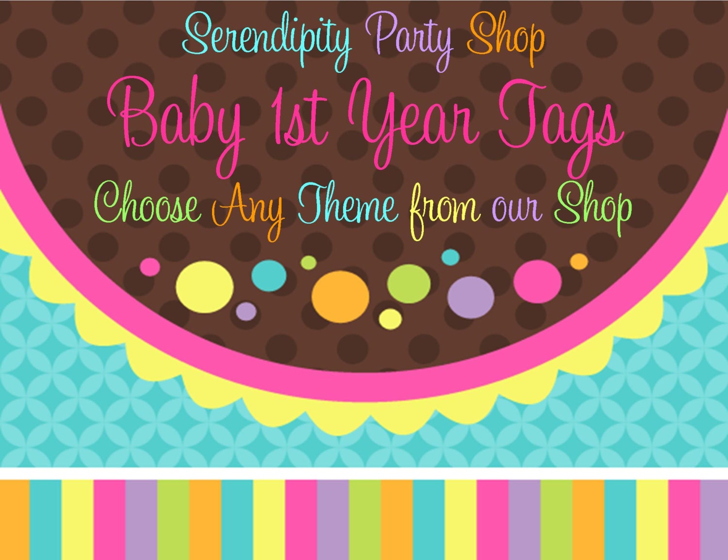 Baby's 1st Year Tags -Choose ANY Theme In Our Shop Il_170x135