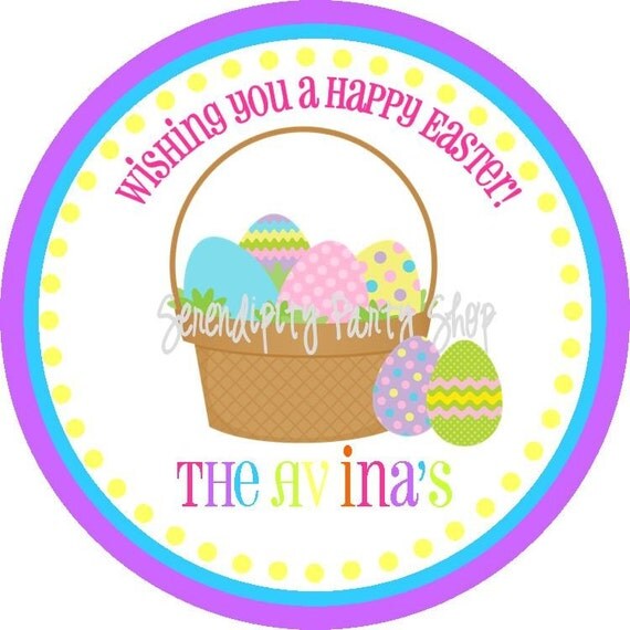 Easter Basket Favor Tags, Gift Tags, Holiday Tags Il_570xn