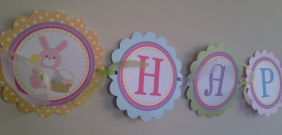 Easter Theme Birthday Banner Il_570xn